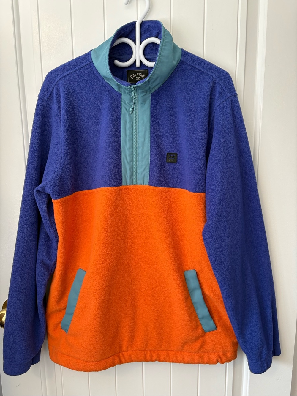 Billabong Adventure Division Colorblock Fleece Sweater - Blue & Orange - Picture 2 of 4